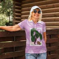 Aloha Hawaii Kalo Women Polo Shirt Hawaiian Taro Leaves Stylized Stamp LT14 - Polynesian Pride