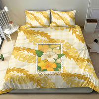 Aloha Hawaii Puakenikeni Bedding Set Hawaiian Lei Palaka Motifs Stylized Stamp LT14 - Polynesian Pride