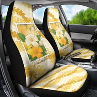 Aloha Hawaii Puakenikeni Car Seat Cover Hawaiian Lei Palaka Motifs Stylized Stamp LT14 - Polynesian Pride