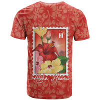 Aloha Hawaii Pua Aloalo T Shirt Hawaiian Hibiscus Flowers Stylized Stamp LT14 - Polynesian Pride