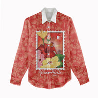 Aloha Hawaii Pua Aloalo Women Casual Shirt Hawaiian Hibiscus Flowers Stylized Stamp LT14 - Polynesian Pride