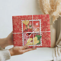 Aloha Hawaii Pua Aloalo Wrapping Paper Hawaiian Hibiscus Flowers Stylized Stamp LT14 - Polynesian Pride
