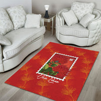 Aloha Hawaii Ohia Lehua Area Rug Hawaiian Lei Stylized Stamp LT14 - Polynesian Pride