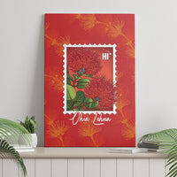 Aloha Hawaii Ohia Lehua Canvas Wall Art Hawaiian Lei Stylized Stamp LT14 - Polynesian Pride