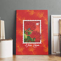 Aloha Hawaii Ohia Lehua Canvas Wall Art Hawaiian Lei Stylized Stamp LT14 - Polynesian Pride