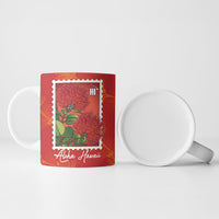 Aloha Hawaii Ohia Lehua Ceramic Mug Hawaiian Lei Stylized Stamp LT14 - Polynesian Pride