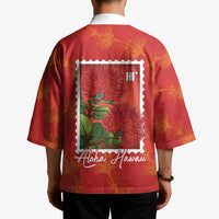 Aloha Hawaii Ohia Lehua Kimono Hawaiian Lei Stylized Stamp LT14 - Polynesian Pride