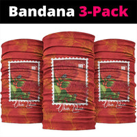 Aloha Hawaii Ohia Lehua Neck Gaiter Hawaiian Lei Stylized Stamp LT14 package One Size: 25*50cm Red - Polynesian Pride