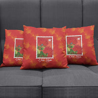 Aloha Hawaii Ohia Lehua Pillow Cover Hawaiian Lei Stylized Stamp LT14 - Polynesian Pride