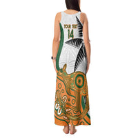 Custom Fiji And Australia Rugby Tank Maxi Dress Fijian Palm Tree Mix Aussie Kangaroo
