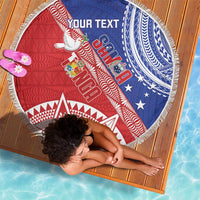 Tonga and Samoa Rugby Custom Beach Blanket Ikale Tahi Manu Samoa Together LT14 - Polynesian Pride