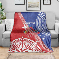 Tonga and Samoa Rugby Custom Blanket Ikale Tahi Manu Samoa Together - Polynesian Pride