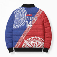 Tonga and Samoa Rugby Custom Bomber Puffer Jacket Ikale Tahi Manu Samoa Together LT14 - Polynesian Pride