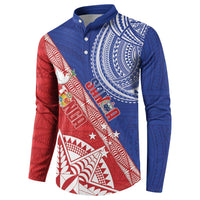Tonga and Samoa Rugby Custom Button Sweatshirt Ikale Tahi Manu Samoa Together LT14 - Polynesian Pride