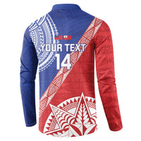 Tonga and Samoa Rugby Custom Button Sweatshirt Ikale Tahi Manu Samoa Together LT14 - Polynesian Pride