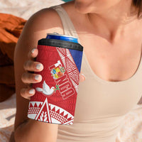 Tonga and Samoa Rugby 4 in 1 Can Cooler Tumbler Ikale Tahi Manu Samoa Together LT14 - Polynesian Pride