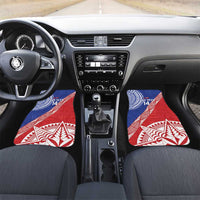 Tonga and Samoa Rugby Custom Car Mats Ikale Tahi Manu Samoa Together LT14 Set 2pcs - Front Red - Polynesian Pride