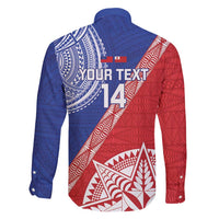 Tonga and Samoa Rugby Custom Family Matching Long Sleeve Bodycon Dress and Hawaiian Shirt Ikale Tahi Manu Samoa Together - Polynesian Pride