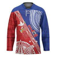 Tonga and Samoa Rugby Custom Hockey Jersey Ikale Tahi Manu Samoa Together LT14 Unisex Red - Polynesian Pride
