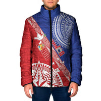 Tonga and Samoa Rugby Custom Padded Jacket Ikale Tahi Manu Samoa Together LT14 Men Red - Polynesian Pride