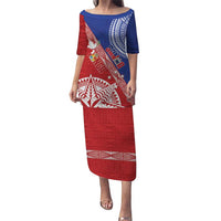 Tonga and Samoa Rugby Custom Puletasi Ikale Tahi Manu Samoa Together - Polynesian Pride