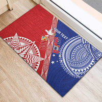 Tonga and Samoa Rugby Custom Rubber Doormat Ikale Tahi Manu Samoa Together LT14 - Polynesian Pride