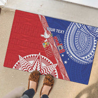 Tonga and Samoa Rugby Custom Rubber Doormat Ikale Tahi Manu Samoa Together LT14 - Polynesian Pride
