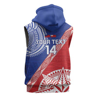 Tonga and Samoa Rugby Custom Sleeveless Zip Hoodie Ikale Tahi Manu Samoa Together LT14 - Polynesian Pride
