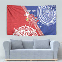 Tonga and Samoa Rugby Custom Tapestry Ikale Tahi Manu Samoa Together - Polynesian Pride