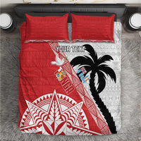 Fiji and Tonga Rugby Custom Bedding Set Flying Fijians Ikale Tahi Together Pacific - Polynesian Pride