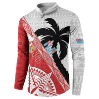 Fiji and Tonga Rugby Custom Button Sweatshirt Flying Fijians Ikale Tahi Together Pacific - Polynesian Pride