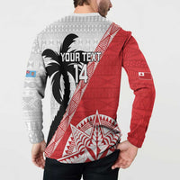 Fiji and Tonga Rugby Custom Button Sweatshirt Flying Fijians Ikale Tahi Together Pacific - Polynesian Pride