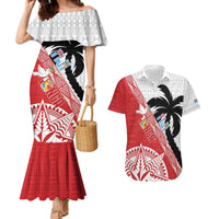 Fiji and Tonga Rugby Custom Couples Matching Mermaid Dress and Hawaiian Shirt Flying Fijians Ikale Tahi Together Pacific - Polynesian Pride