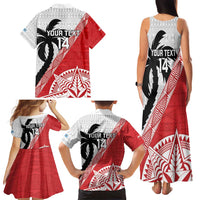 Fiji and Tonga Rugby Custom Family Matching Tank Maxi Dress and Hawaiian Shirt Flying Fijians Ikale Tahi Together Pacific - Polynesian Pride