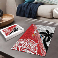 Fiji and Tonga Rugby Custom Puzzle Flying Fijians Ikale Tahi Together Pacific - Polynesian Pride