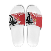 Fiji and Tonga Rugby Custom Slide Sandals Flying Fijians Ikale Tahi Together Pacific - Polynesian Pride