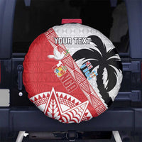 Fiji and Tonga Rugby Custom Spare Tire Cover Flying Fijians Ikale Tahi Together Pacific - Polynesian Pride