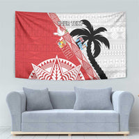 Fiji and Tonga Rugby Custom Tapestry Flying Fijians Ikale Tahi Together Pacific - Polynesian Pride