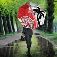 Fiji and Tonga Rugby Custom Umbrella Flying Fijians Ikale Tahi Together Pacific - Polynesian Pride