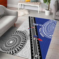 Fiji an Samoa Rugby Custom Area Rug Flying Fijians Manu Samoa Together Pacific - Polynesian Pride