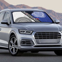 Fiji an Samoa Rugby Custom Auto Sun Shade Flying Fijians Manu Samoa Together Pacific - Polynesian Pride