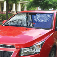 Fiji an Samoa Rugby Custom Auto Sun Shade Flying Fijians Manu Samoa Together Pacific - Polynesian Pride