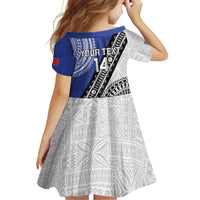 Fiji an Samoa Rugby Custom Family Matching Off Shoulder Short Dress and Hawaiian Shirt Flying Fijians Manu Samoa Together Pacific - Polynesian Pride