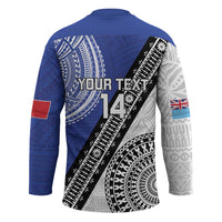 Fiji an Samoa Rugby Custom Hockey Jersey Flying Fijians Manu Samoa Together Pacific LT14 - Polynesian Pride