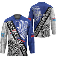 Fiji an Samoa Rugby Custom Hockey Jersey Flying Fijians Manu Samoa Together Pacific LT14 - Polynesian Pride