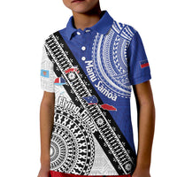 Fiji an Samoa Rugby Custom Kid Polo Shirt Flying Fijians Manu Samoa Together Pacific - Polynesian Pride