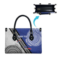 Fiji an Samoa Rugby Custom Leather Bag Flying Fijians Manu Samoa Together Pacific - Polynesian Pride