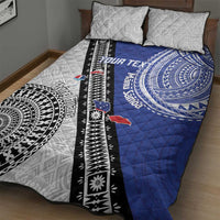 Fiji an Samoa Rugby Custom Quilt Bed Set Flying Fijians Manu Samoa Together Pacific - Polynesian Pride