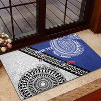 Fiji an Samoa Rugby Custom Rubber Doormat Flying Fijians Manu Samoa Together Pacific - Polynesian Pride