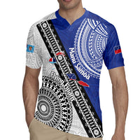 Fiji an Samoa Rugby Custom Rugby Jersey Flying Fijians Manu Samoa Together Pacific LT14 - Polynesian Pride